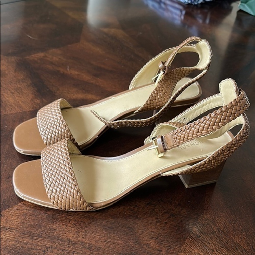 Michael Kors  Brown Woven Women's Sandals 8.5